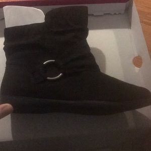 Black Suede Booties